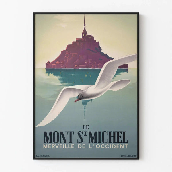 Vintage Mont Saint-Michel Poster – Wonder of the West