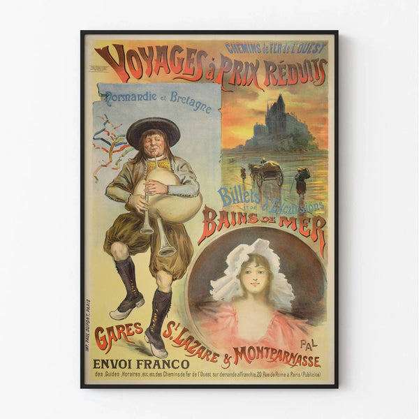 Vintage Mont-Saint-Michel Poster – Discounted Travel Deals