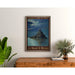 Vintage Mont-Saint-Michel Poster – Night view in moonlight