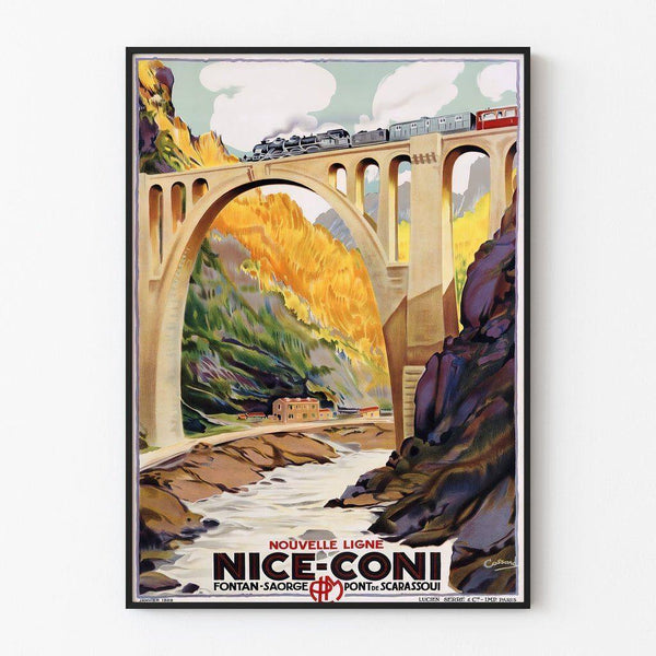Vintage Nice Train Poster