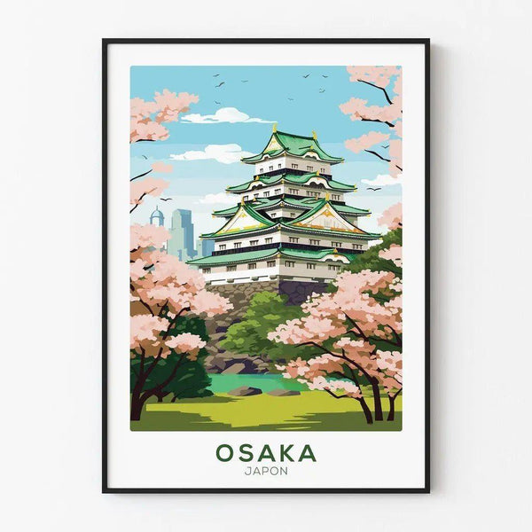 Vintage Osaka Japan Poster