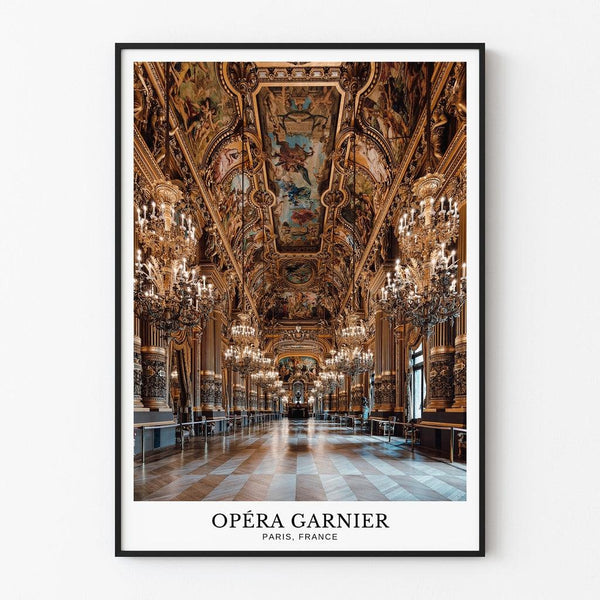 Paris Poster - Photo of the Opéra Garnier — wall display of the artwork