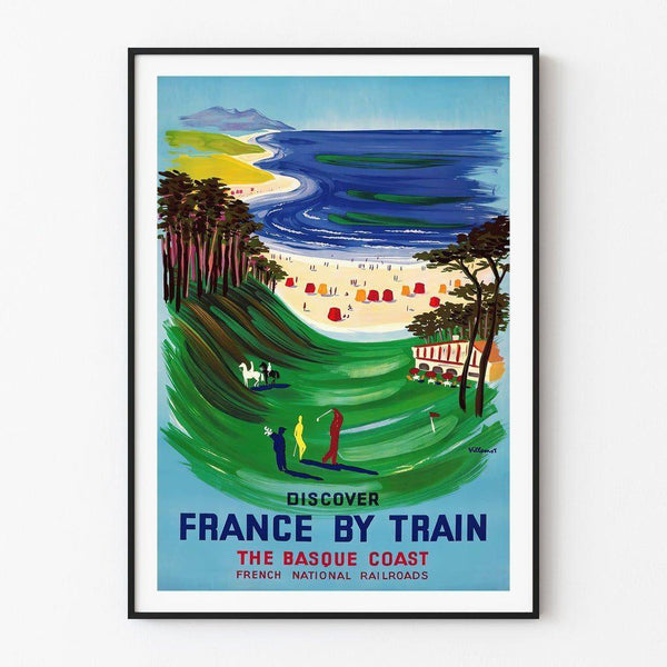 Vintage Basque Country Poster — wall display of the artwork
