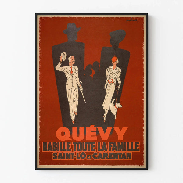 Vintage Saint-Lô Poster – Advertising for the Quévy House