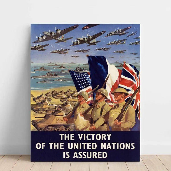 Poster Second World War - The Victory of the United Nations is Assured