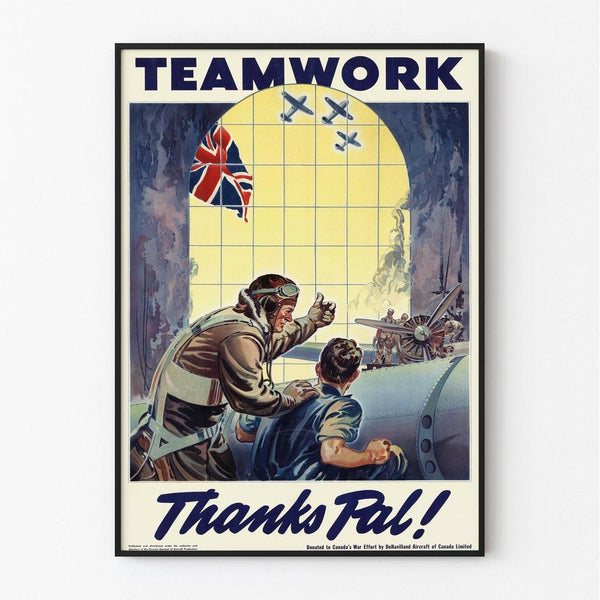 Poster Second World War - Teamwork – Thanks Pal!