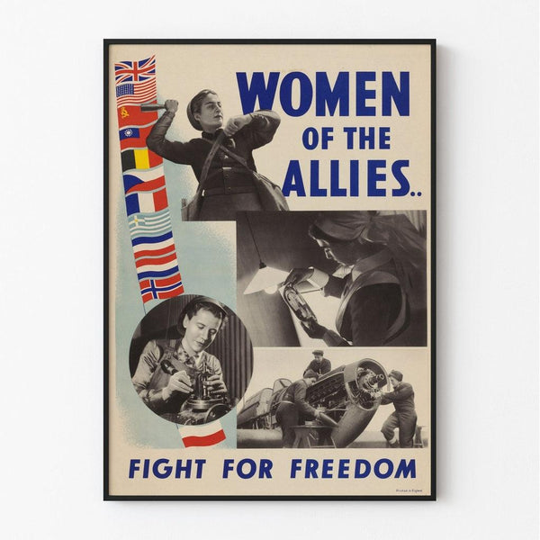 Poster Second World War - Women of the Allies
