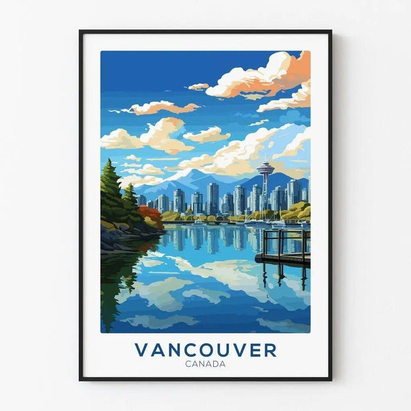 Vancouver Vintage Poster with its mountains
