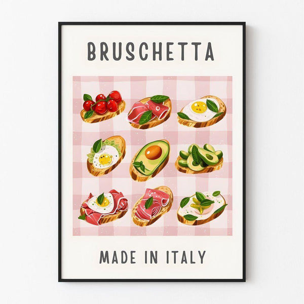Kitchen decoration poster - Bruschetta