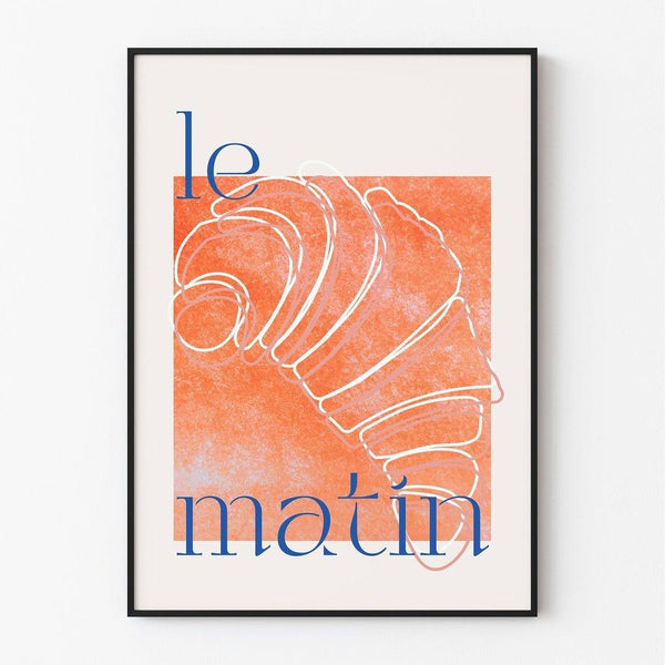 Kitchen Decor Poster - Morning Croissant