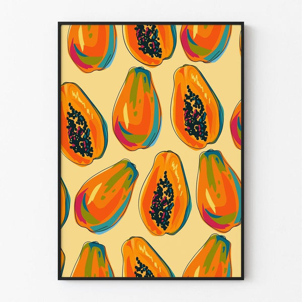 Poster décoration cuisine - Papaye Tropicale