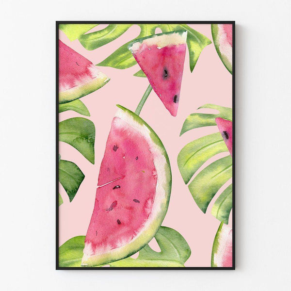 Tropical Watermelon Kitchen Decor Poster