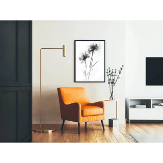 Affiche design noir et blanc - Évanescence Florale