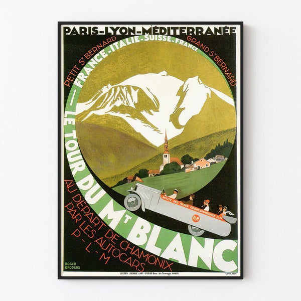 Vintage Mont-Blanc Poster — wall display of the artwork
