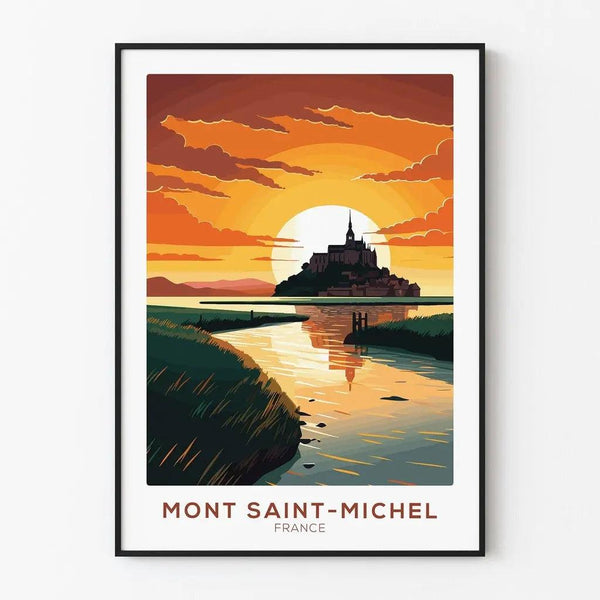 Vintage Mont Saint-Michel Poster