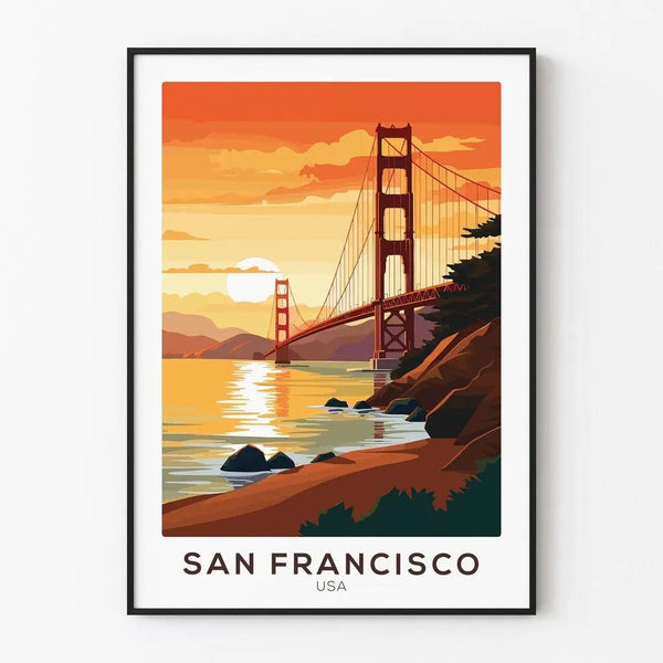 Vintage San Francisco Golden Gate Poster