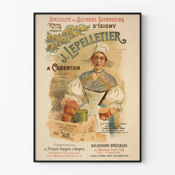 Vintage advertising poster – Beurre d’Isigny J. Lepelletier