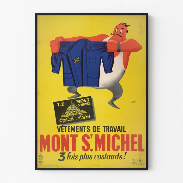 Vintage advertising poster – Mont Saint-Michel workwear