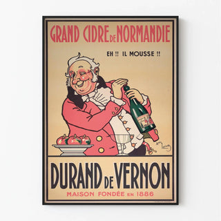 Affiche publicité Grand Cidre de Normandie – Durand de Vernon vers 1930