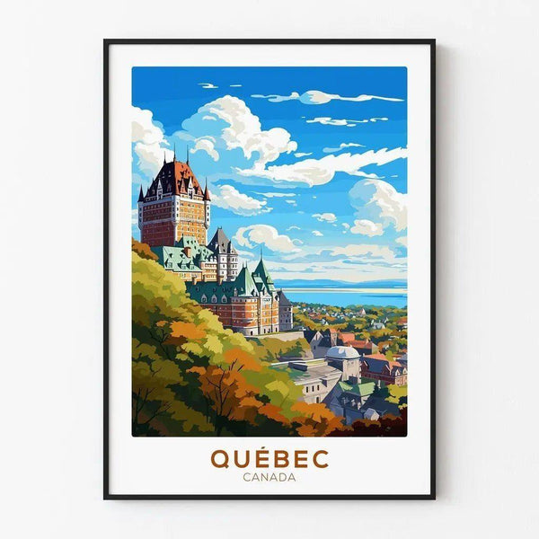 Vintage Quebec City Poster