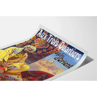 Vintage Poster - Aux Trois Quartiers - Oriental Rug by René Péan