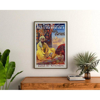 Vintage Poster - Aux Trois Quartiers - Oriental Rug by René Péan