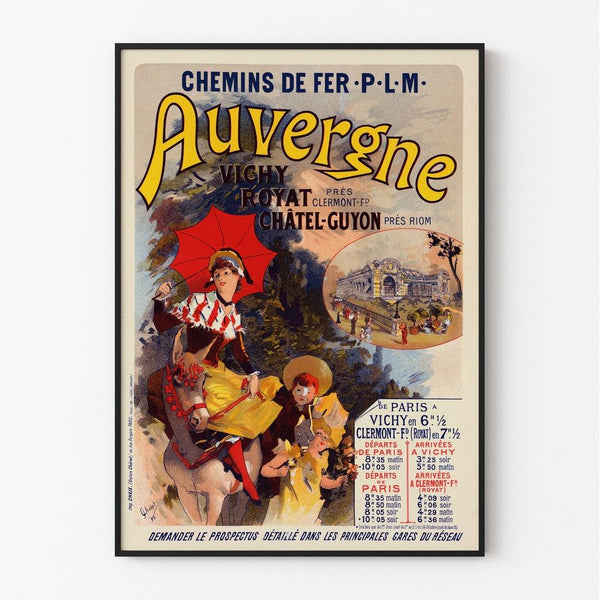 Vintage poster - Chemins de Fer P.L.M. - Auvergne by Jules Chéret