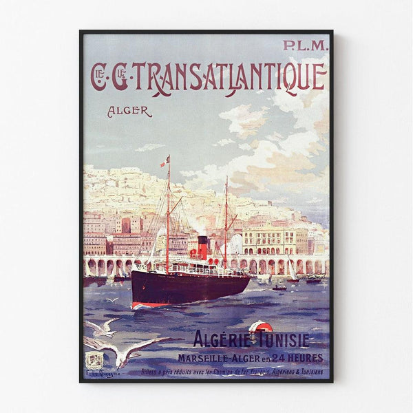 Vintage poster - Compagnie Générale Transatlantique, Marseille-Alger