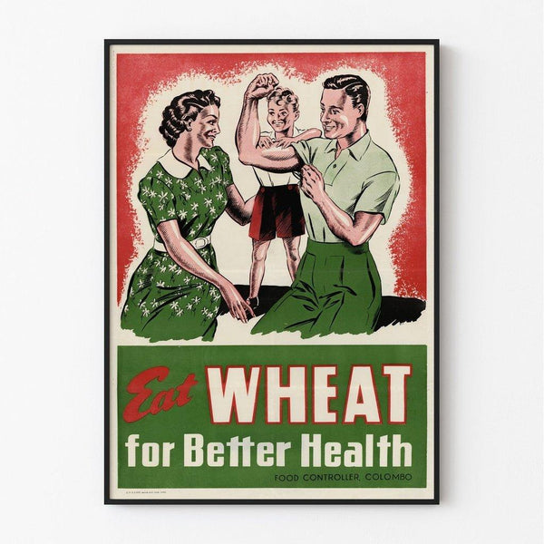 Vintage Poster - Eat Wheat for Better Health