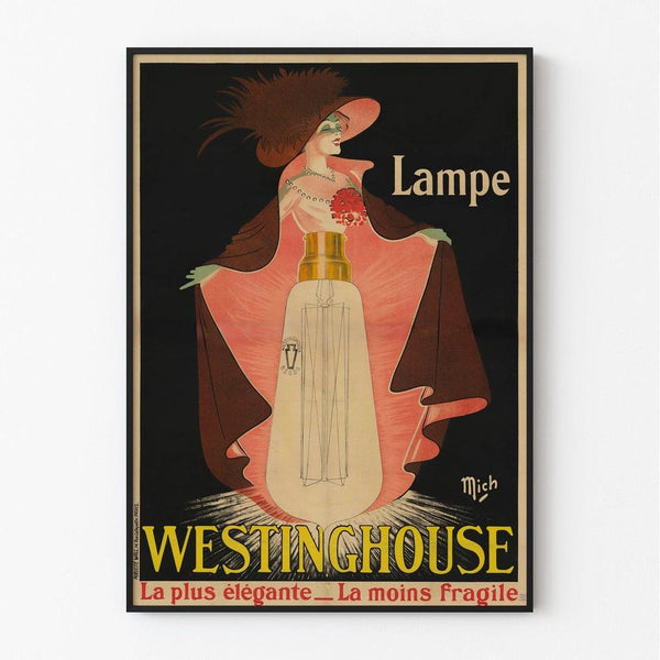 Vintage poster - Westinghouse lamp by Mich