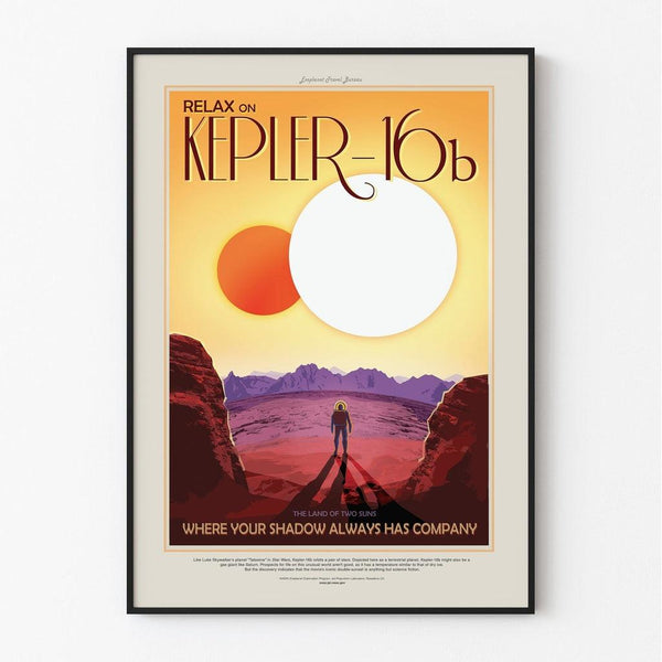 Vintage NASA Poster - Kepler-16b 2017