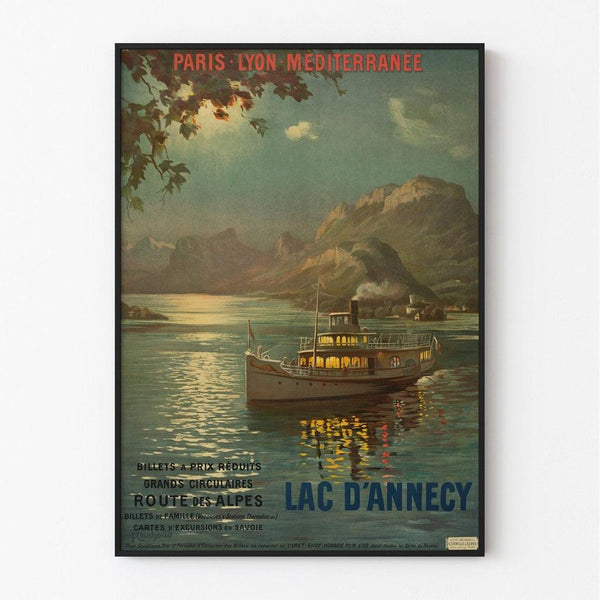 Vintage poster PLM - Lake Annecy by François-Charles Cachoud