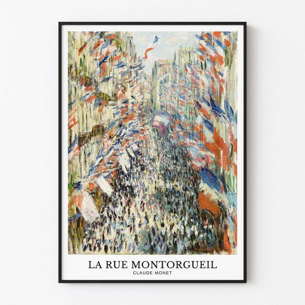 Reproduction of the painting Posters Paris - La Rue Montorgueil - Claude Monet