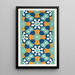 Ornamental tile planches of the Afghan border Commission Pl 01 - Afghan border Commission — framed artwork on a wall