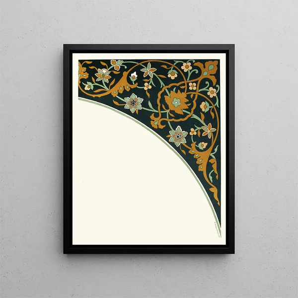 decorative tile plaques from the Afghan Border Commission Pl 16 - Afghan Border Commission — framed artwork on a wall