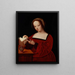 Sainte Marie-Madeleine lisant un livre - After Adriaen Isenbrant — framed artwork on a wall
