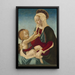 Virgin and Child Painting - After Andrea del Verrocchio — framed artwork on a wall