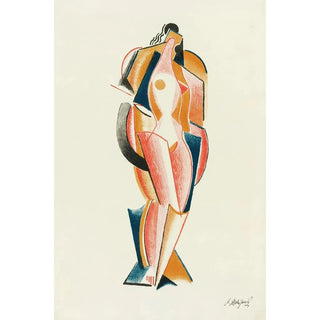 Abstract Nude Painting - After Auguste Rodin — artwork view