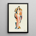 Abstract Nude Painting - After Auguste Rodin — framed artwork on a wall
