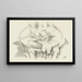 Abstract Painting - After Auguste Rodin — framed artwork on a wall