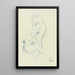 Nude 2 - After Auguste Rodin — framed artwork on a wall