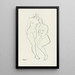 Nude 3 - After Auguste Rodin — framed artwork on a wall