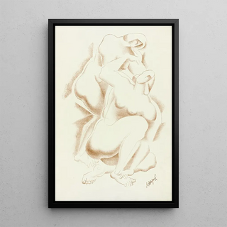 Nude 4 - After Auguste Rodin — framed artwork on a wall