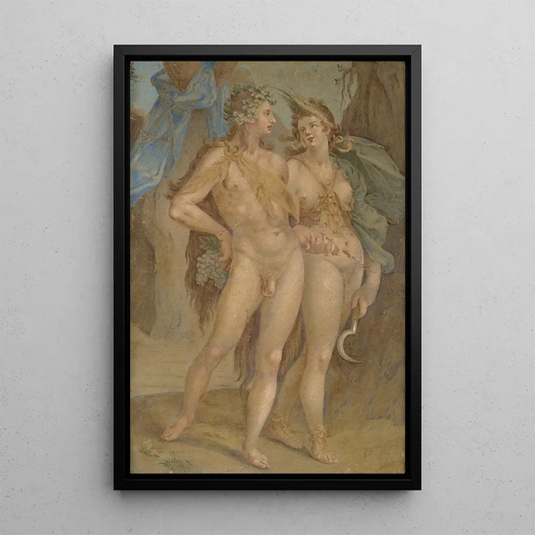 Reproduction of the painting Ceres and Bacchus - After Bartholomaeus Spranger