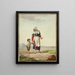 Femme en costume autochtone avec un garçon sur la route - Après Bartolomeo Pinelli — framed artwork on a wall