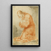 Christ on His Knees - After Carlo Dolci — framed artwork on a wall
