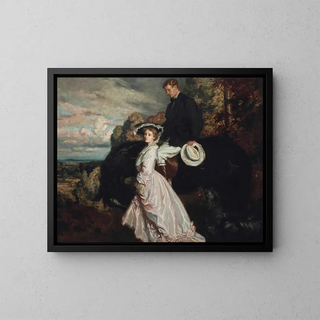 The return of the walk - After Charles Wellington Furse — framed artwork on a wall