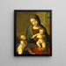 The Virgin and Child with the Little Saint John - After Correggio — framed artwork on a wall