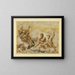 Saint Peter and other seated apostles with Saint John the Evangelist below - After Correggio — framed artwork on a wall