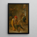 Peasants smoking pipes - After David Teniers — framed artwork on a wall